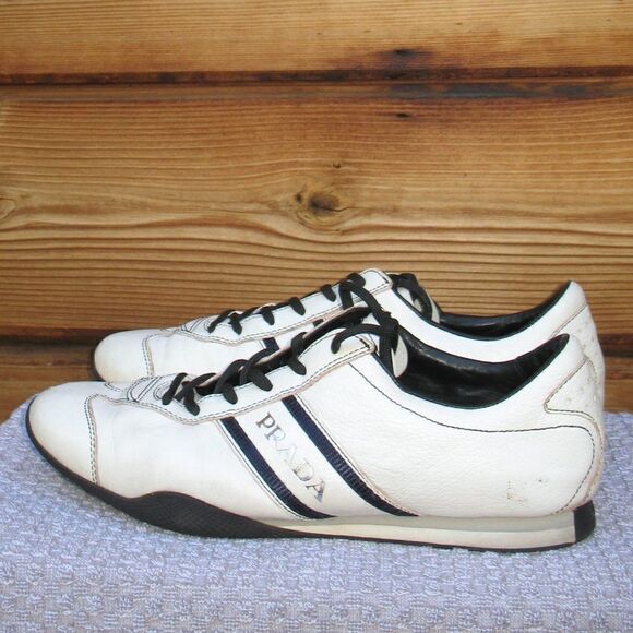 Vintage Prada Mens Leather Sneakers - Picture 1 of 14